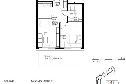 Großzügig geschnittene 2 Zimmer Neubau-Wohnung - Burghausen
