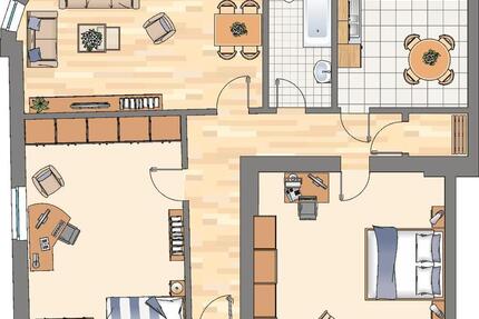 3-Zimmer-Wohnug mit großem Wohnzimmer bezugsfertig - Herne Sodingen