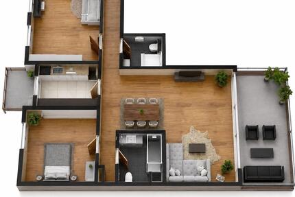 Kernsanierte 3-Zimmer Wohnung 100qm mit 2 Balkonen in Langenhagen
