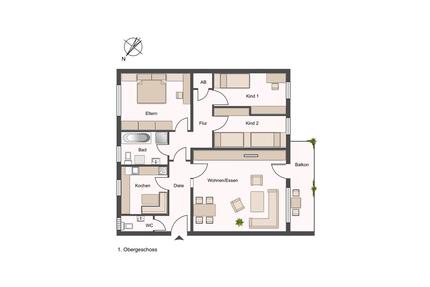 4 Zimmer Wohnung mit Garage - 950,00&nbsp;EUR Kaltmiete, ca.&nbsp; 101,00&nbsp;m&sup2; in Kierspe (PLZ: 58566)
