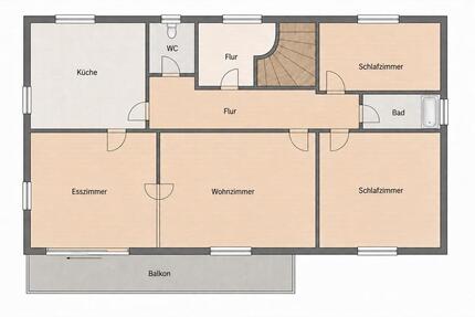 Helle 3,5-Zimmer Wohnung mit großem Balkon - Schemmerhofen