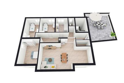 Moderne 4 Zimmer Wohnung mit Dachterrasse in Sulzbach - Aichach