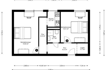 Zimmer zu vermieten mit EBK - 565,00&nbsp;EUR Kaltmiete, ca.&nbsp; 16,00&nbsp;m&sup2; in Frankfurt am Main (PLZ: 65929) Unterliederbach