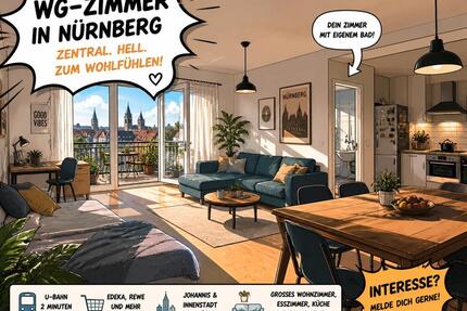 WG Zimmer mit eigenen Bad & WC in Nürnberg Mitte