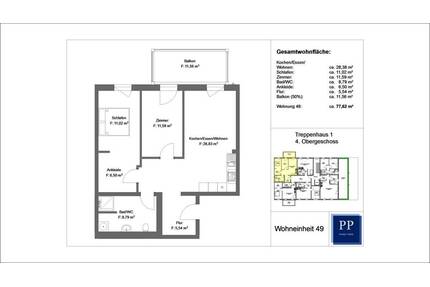 3 - Zimmer Wohnung mit EBK und Balkon in Schweinheim - Aschaffenburg Innenstadt