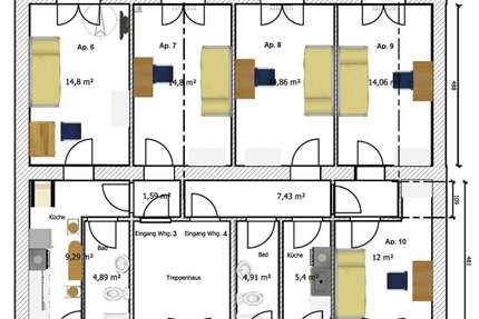 WG-Zimmer in Düsseldorf 590,00 € 15 m²