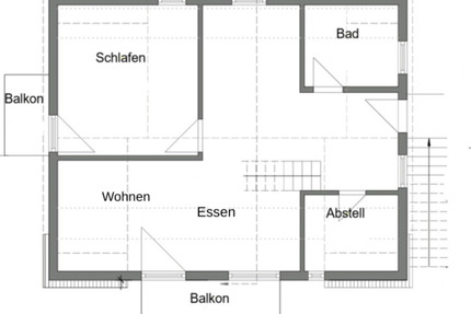 2 Zimmer Wohnung im OG mit Nutzfläche im DG - Öhringen