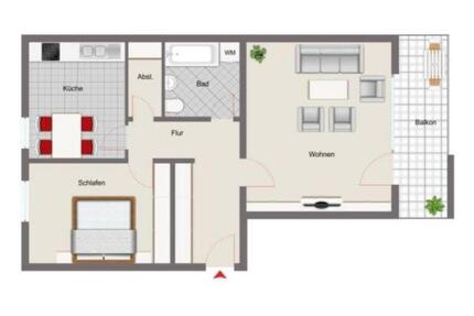renovierte 2 Zimmer Wohnung in Würzburg Versbach ab 01.06.2026