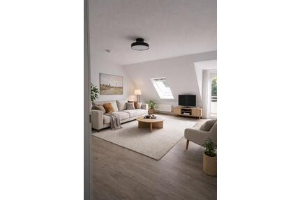 3-Zimmer Wohnung 65m² Dachgeschoß mit Balkon Wohnküche Duschbad in Kiel Wellingdorf Nähe FH