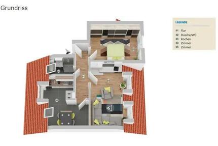Renovierte helle 2-Zimmer Wohnung mit Wohnküche - Stuttgart Bad Cannstatt
