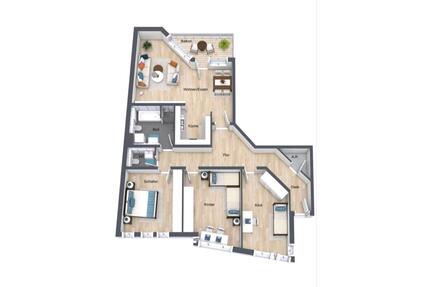 Erstbezug nach Renovierung, 4 Zimmer und Balkon Nähe Stadtpark - Fürth Bislohe
