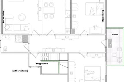 3 Zimmer Wohnung mit Balkon ab Juli zu vermieten - Hessisch Oldendorf