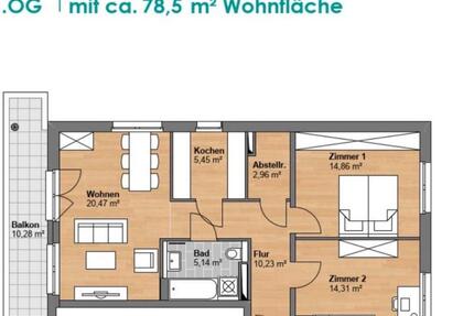 3 Zimmer Wohnung - 1.140,00&nbsp;EUR Kaltmiete, ca.&nbsp; 78,50&nbsp;m&sup2; in Laatzen (PLZ: 30880)