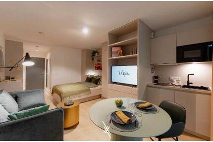 Modernes+helles 1-Zimmer Apartment,11. Stock mit Stadtwald-Blick - Frankfurt am Main Sachsenhausen Süd