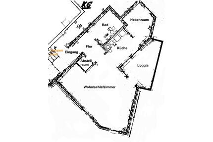 Helle 1,5-Zimmer-Wohnung mit großer Loggia in Essen-Frohnhausen