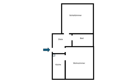Kernsanierte 2-Zimmer Whg. inkl. Einbauküche - Düsseldorf Stadtbezirk 2
