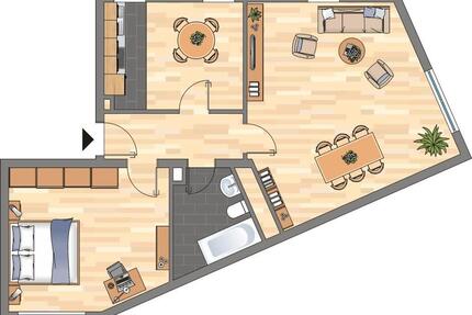 Helle 2-Zimmer-Wohnung in Duisburg Beeckerwerth