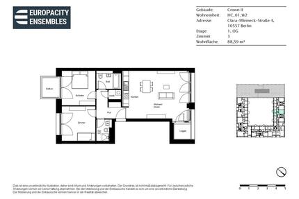 Moderne 3-Zimmer-Wohnung mit Loggia & durchdachtem Design - Berlin Mitte