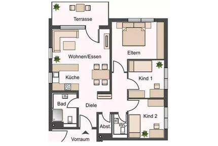 4 Zimmer 4ZKDB Wohnung Mietwohnung Höchstberg Erstbezug - Gundelsheim