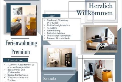 1 Zimmer möbliert komplett ausgestattet. - Oldenburg Alexandersfeld