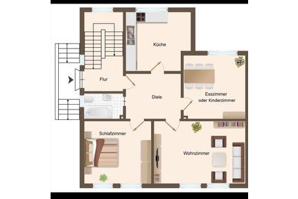 3 Zimmer Erdgeschoss Wohnung mit Garten zu vermieten - Menden (Sauerland)