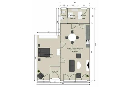 Moderne 2 Zimmer Wohnung inkl. Einbauküche, Stellplatz 750 € kalt - Konz