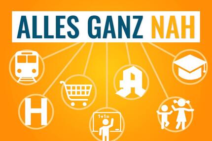 Alles ganz nah ... Bushaltestelle, Einkaufsmarkt und Schule - Chemnitz Helbersdorf