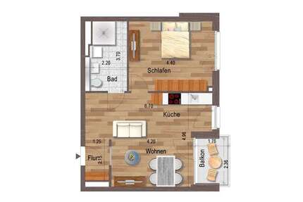 Wohnung zum Mieten in Mönchengladbach 800,00 € 55 m²