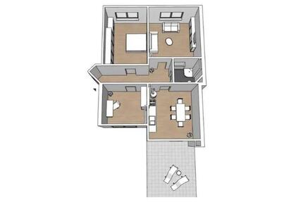 großzügige 3-Zimmer Wohnung mit Terrasse und Küche - Bingen am Rhein