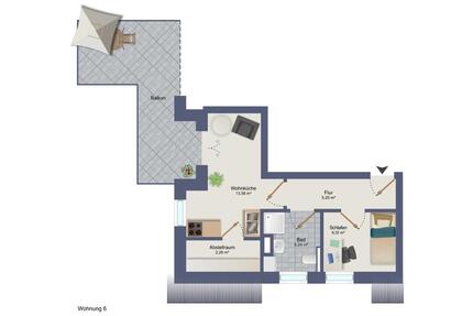 Neubauwohnung DG Whg. 6 - 2 Zimmer Sophienstraße Diepholz