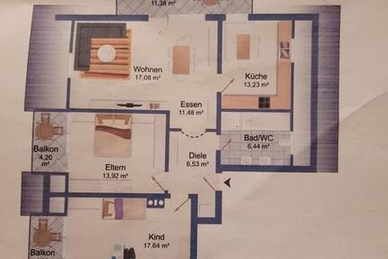 3 Zimmer DG Wohnung+Garage zu vermieten - Berg (Pfalz)
