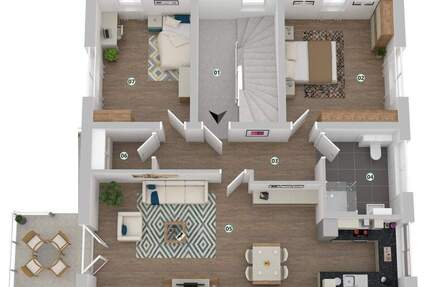 Moderne 3-Zimmer Etagenwohnung mit Balkon, Einbauküche & Wohlfühl-Klimaboden - Ingolstadt Haunwöhr