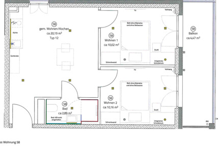 WG DÖRNBERG Campus | möbliertes Appartement mit EBK und 2 Balkonen - Regensburg Das Dörnberg