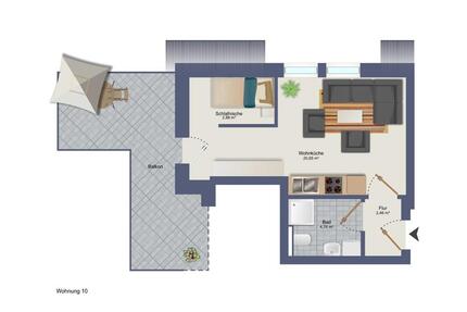 Neubauwohnung DG Whg.10 - 1 Zimmer Sophienstraße Diepholz