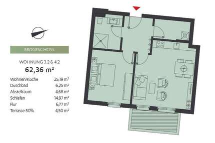 Wohnung zum Mieten in Bentwisch 900,00 € 62.36 m²