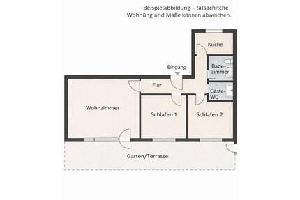 3 Zimmer Wohnung m.Top Lage, Garten, Bad, Gäste WC - Gedern