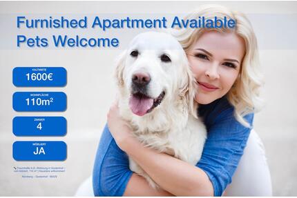 110m² DESIGNER WOHNUNG NÜRNBERG GOSTENHOF | 4 ZIMMER 3 SCHLAFZIMMER | MÖBLIERT | WG GEEIGNET | HOME OFFICE | XL SCHREIBTISCHE | HIMMELBETT | GLASFASER 1 Gbit | TOP LAGE | EXPATS WELCOME