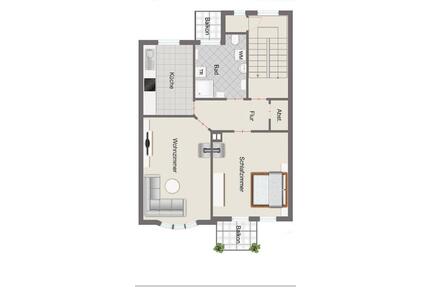 63 qm 2-RAUM-WOHNUNG Jena Zentrum 2-Zimmer san.Altbau 2x Balkon