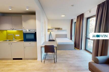 URBAN BASE: Vollmöbliertes 1-Zimmer-Large-Apartment mit EBK, BALKON, ALL-IN-MIETE, UVM. am Rheinufer - Düsseldorf Stadtbezirk 3