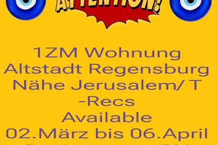 Zwischenmiete 1 Zimmer Wohnung - 650,00&nbsp;EUR Kaltmiete, ca.&nbsp; 33,00&nbsp;m&sup2; in Regensburg (PLZ: 93047) Kumpfmühl