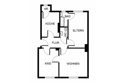 3 Zimmer in attraktiver Lage! - 649,00&nbsp;EUR Kaltmiete, ca.&nbsp; 67,57&nbsp;m&sup2; in Worms (PLZ: 67547)