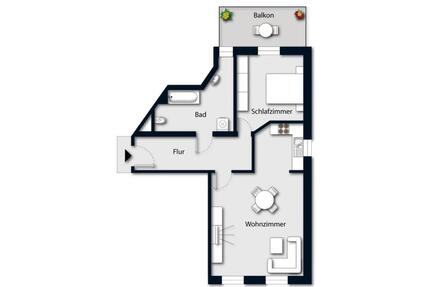 Nachmieter für die Charmante 2 Zimmer Wohnung mit Balkon + EBK - Limbach-Oberfrohna