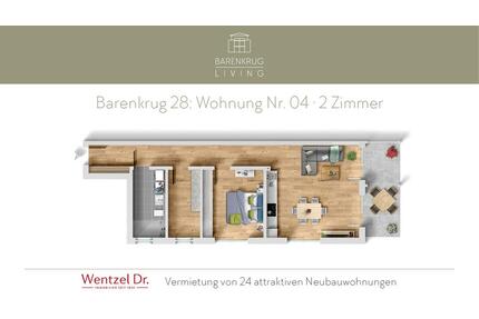 Erstbezug! 2-Zimmer-Neubauwohnung mit Terrasse in Farmsen-Berne – Wentzel Dr. - Hamburg Wandsbek