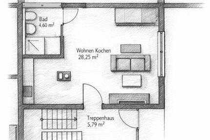 1-Zimmer Wohnung (Nr.2) Schöntal Sindeldorf Erstbezug nach Kernsanierung