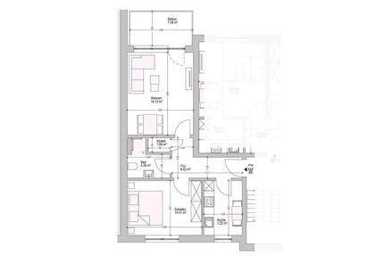 Sanierte 2-ZKB Wohnung mit Balkon, WG geeignet. Nahe Uniklinikum - Münster Gievenbeck