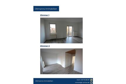 2-Zimmer-Wohnung mit Balkon frisch renoviert – Nähe Waterfront - Bremen Burglesum