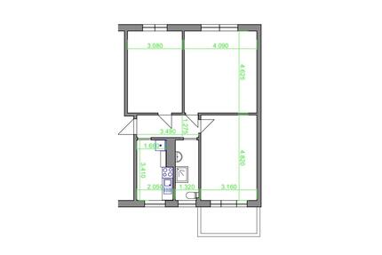 3-Raum-Wohnung mit Balkon in der KTV (67 m²) - Rostock Hansaviertel