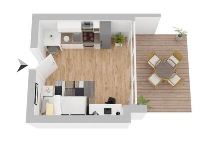 Studentenzimmer mit kleiner Terrasse! - Mosbach