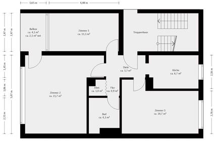 3 Zimmer Wohnung mit Balkon in Kelkheim zu vermieten - Kelkheim (Taunus)