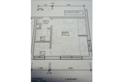 Einzimmerwohnung 2 Personen WG mit Blick ins grüne 23 qm - Erlangen Alterlangen